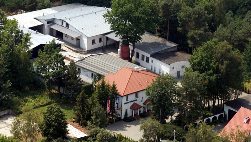 Zakład produkcyjny Barwa Sam w Podkowie Leśnej z lotu ptaka